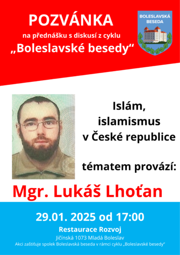 Pozvánka na besedu s Lukášem Lhoťanem